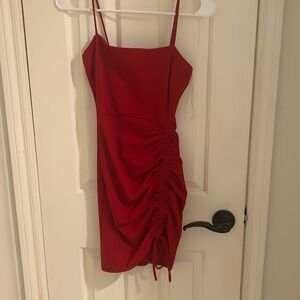 Red formal mini dress